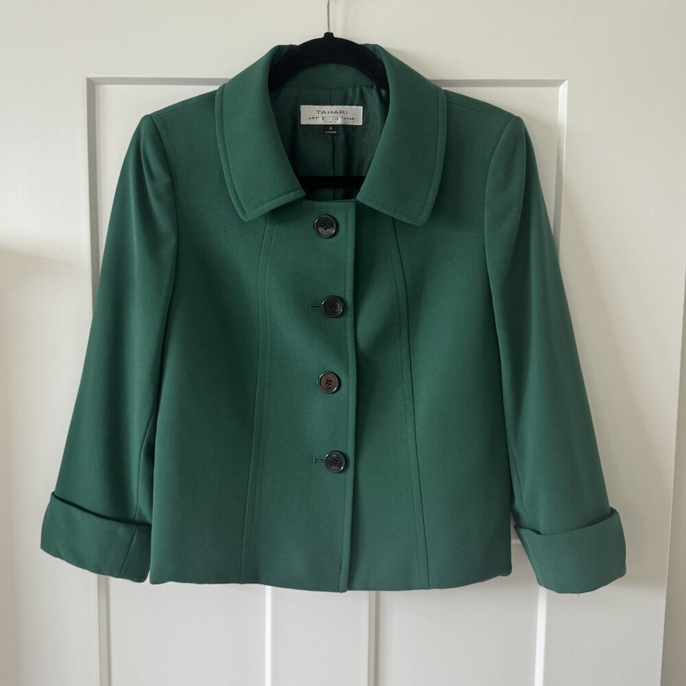 Tahari Women's Blazer, size 6, dark green